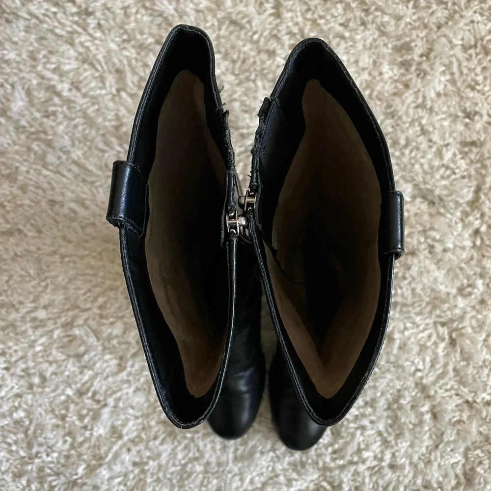 Michael Kors Black Leather Riding Boots